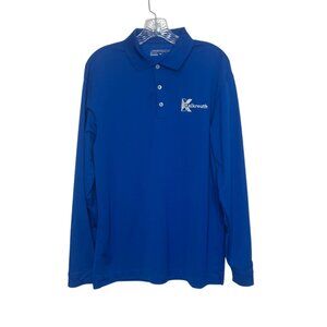 Nike Golf Dri-Fit Kalkreuth Long Sleeve Polo Shirt Mens Medium Blue Long Sleeves